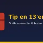 Tip en 13'er skabelon – gratis svarseddel til festen