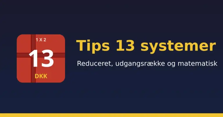 Tips 13 systemer – reduceret, udgangsrække og matematisk system forklaret